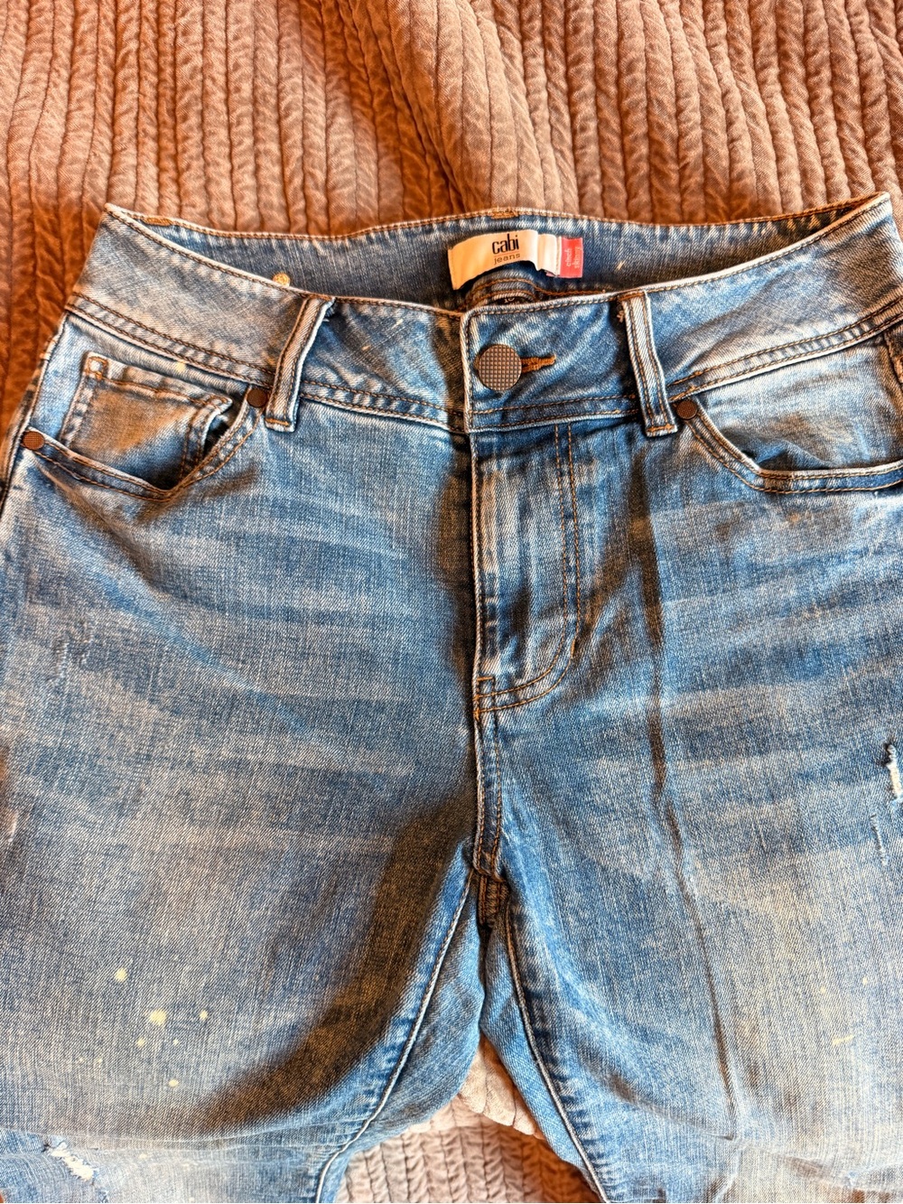 Cabi Cinch Skinny Distressed Light Blue Women’s Jeans Size 10